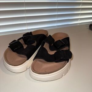 Birkenstock Arizona Papillio Black and White Sandals